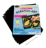 Scratch Art Fluorescent Paper - 10 Sheets