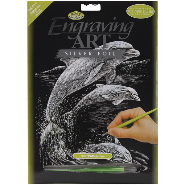 Engraving Art Dolphins (Silver)