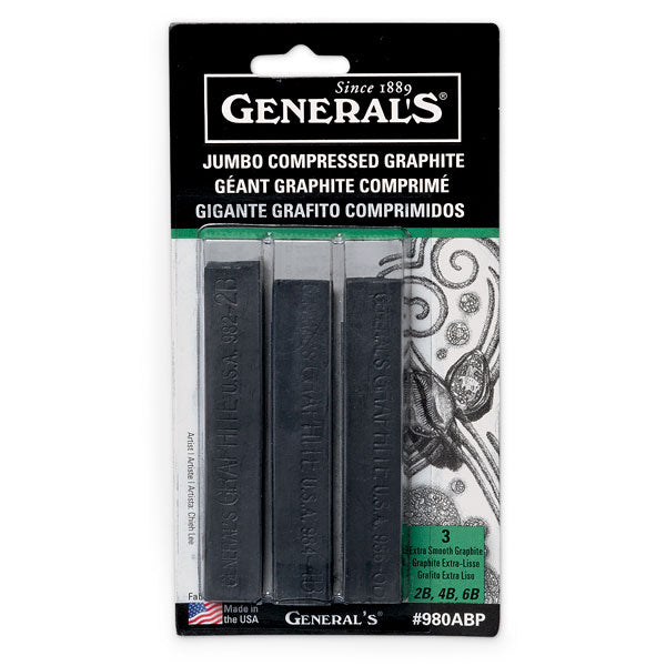 General's® Jumbo Graphite Stick Set, 3ct.