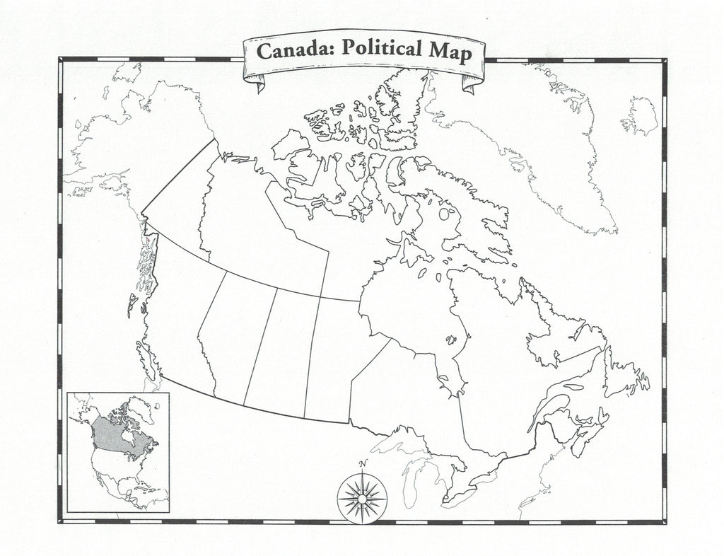 Canada Map Pad Miller Pads & Paper