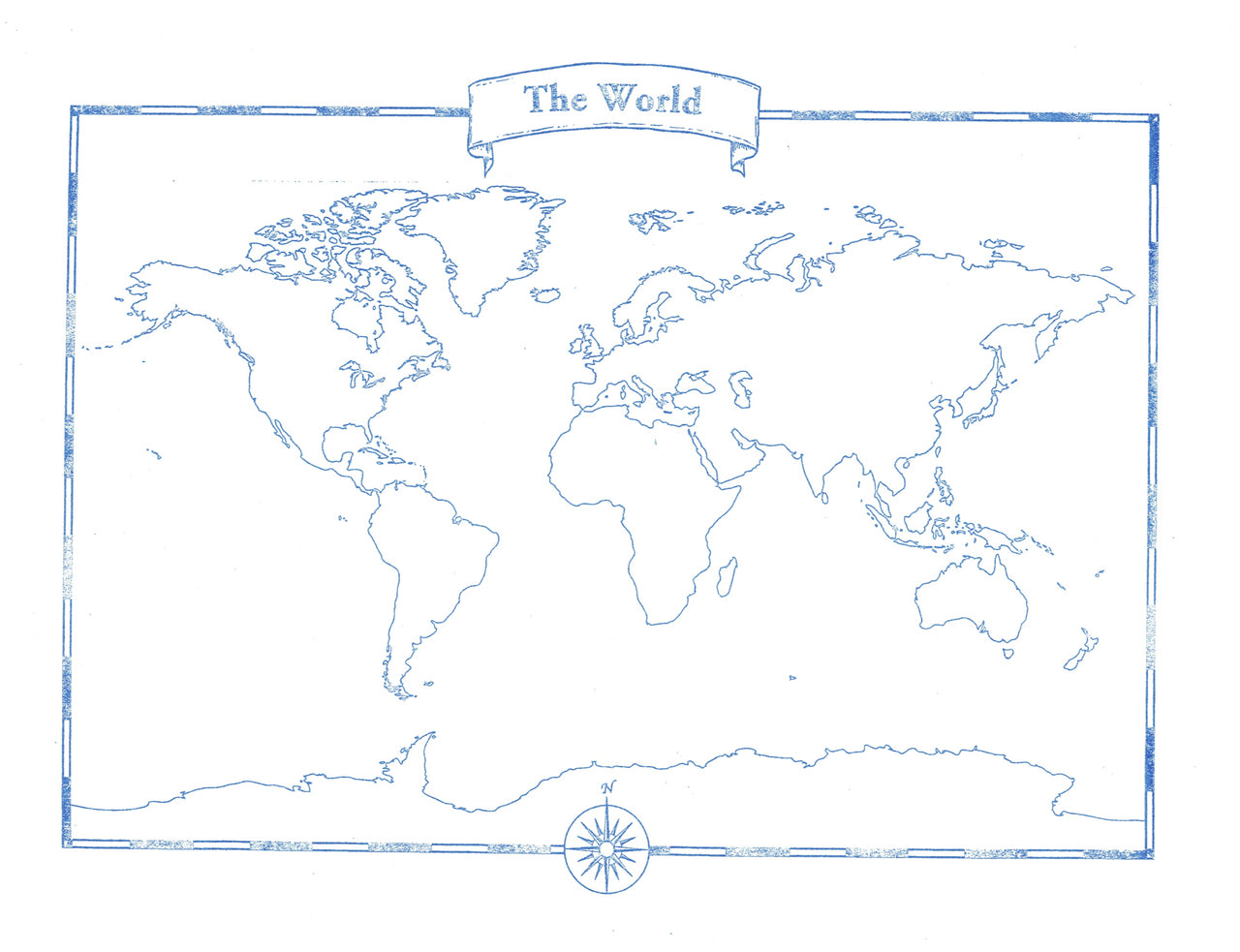 World Map Pad – Miller Pads & Paper for Blank World Map Free Printable