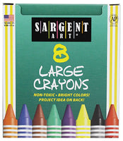 Sargent Large Washable Crayons (8 Count)