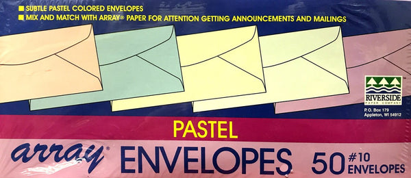 Pastel Envelopes in assorted colors