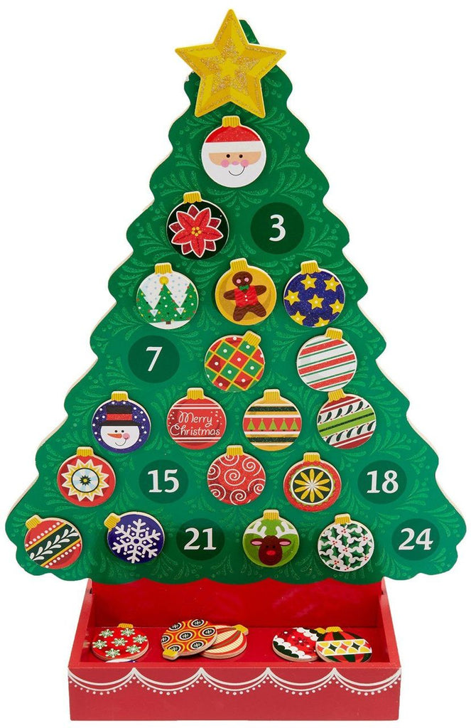 Countdown To Christmas Wooden Advent Calendar 