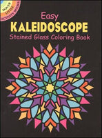 Little Easy Kaleidoscope Stained Glass Coloring Book