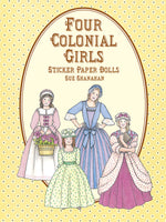 Four Colonial Girls Sticker Paper Dolls