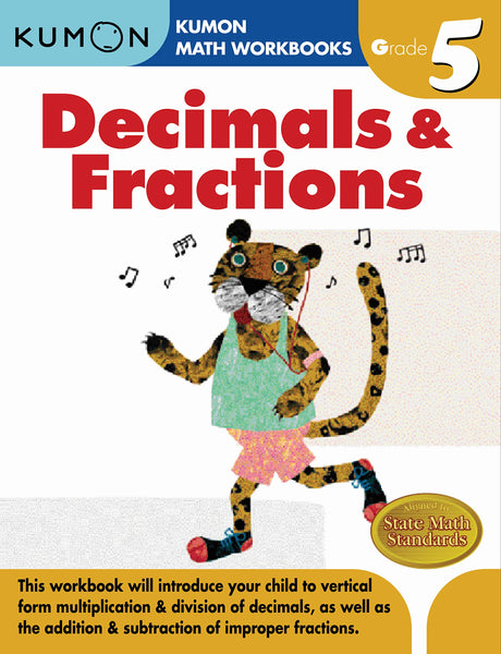 Math Workbooks: Decimals & Fractions Grade 5