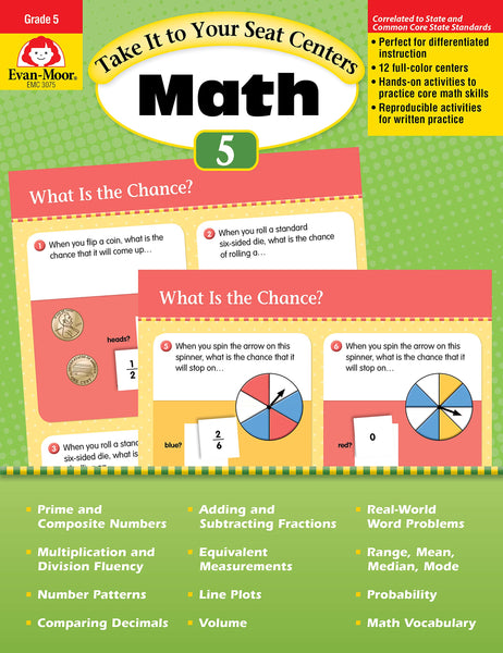 Take It to Your Seat: Math Centers, Grade 5 - Teacher Reproducibles