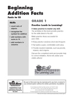 Learning Line: Beginning Addition - Facts to 10, Grade 1 - Activity Book