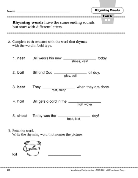 Vocabulary Fundamentals, Grade 1 - Teacher Reproducibles – Miller Pads ...