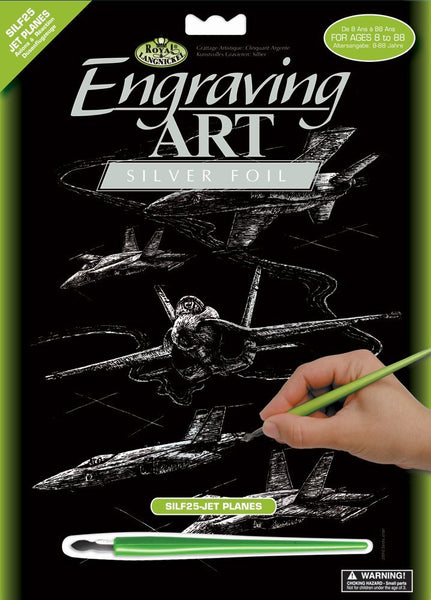Engraving Art Silver: Jet Planes