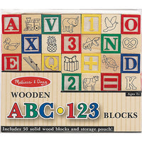 Wooden ABC and 123 Blocks