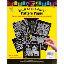 Scratch Art Pattern Paper-12 Sheets