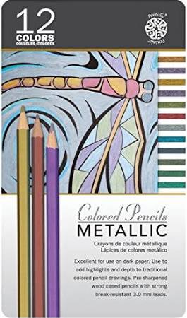 Pentalic Metallic Colored Pencils-12ct