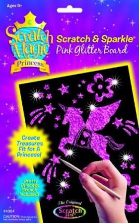Scratch Magic Princess Pink Glitter Board