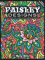 Crazy Paisley Designs Stained Glass Coloring Book