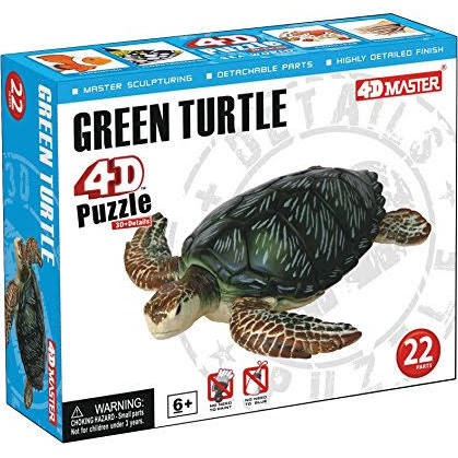 4D Puzzle Green Turtle