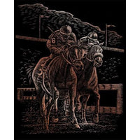 Copper Engraving Art-Horse Race