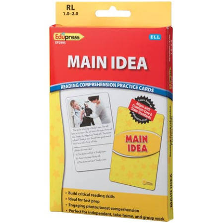 Reading Comprehension Practice Cards: Main Idea Yellow