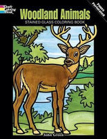 Woodland Animals Stained Glass Coloring Book