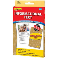 Reading Comprehension Practice Cards: Informational Text Yellow