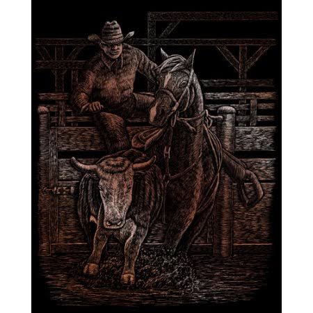 Copper Engraving Art-Rodeo