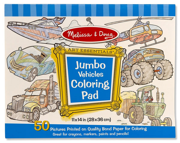 Jumbo Coloring Pad -Vehicles