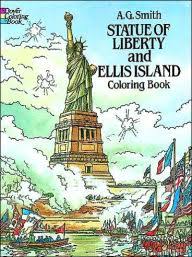 Statue of Liberty and Ellis Island coloring book