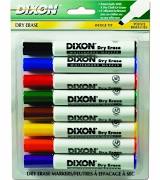 Dixon Dry Erase Wedge Tip Markers 8ct