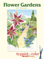 Flower Gardens Coloring Book