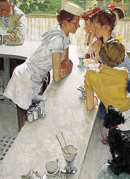 Norman Rockwell'sThe Soda Jerk from The Saturday Evening Post Notebook (Mini Dover)
