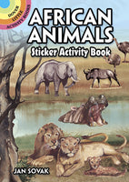 African Animals Sticker Activity Book (Mini Dover)