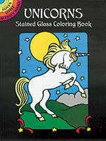 Unicorns Stained Glass Coloring Book (Mini Dover)