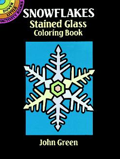 Snowflakes Stained Glass Coloring Book (Mini Dover)