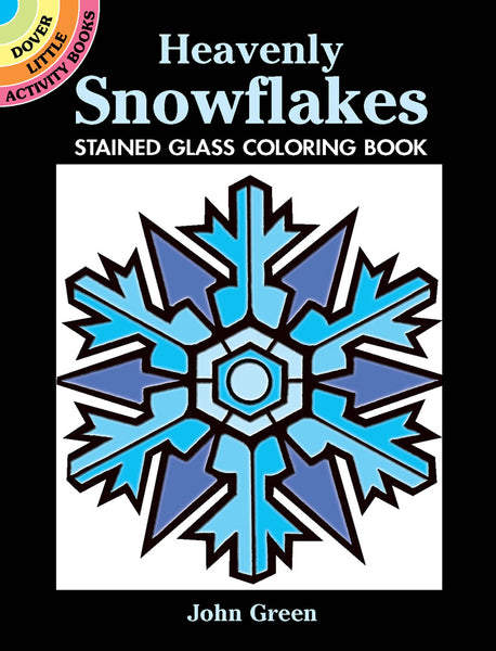 Heavenly Snowflakes Stained Glass Coloring Book (Mini Dover)